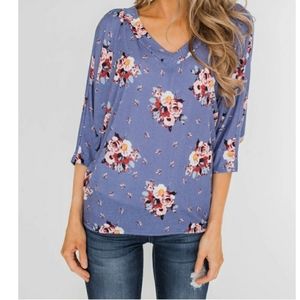 Floral Enchantment Dolman Top